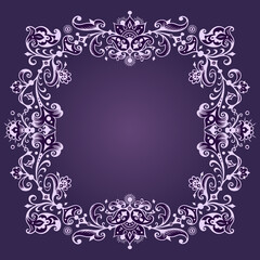 Vector ornamental nature vintage frame