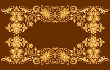 Vector ornamental nature vintage border