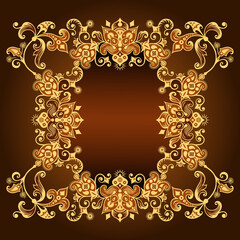 Vector ornamental nature vintage border