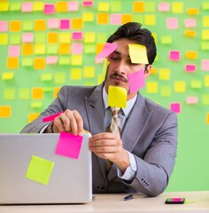 Businessman with many conflicting priorities
