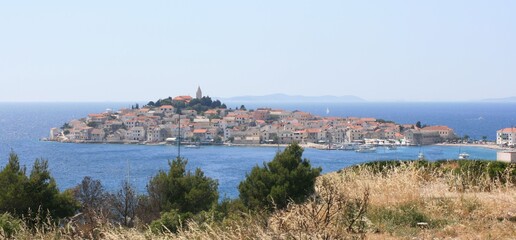 wide view on Primosten, Croatia