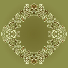 Vector ornamental nature vintage border