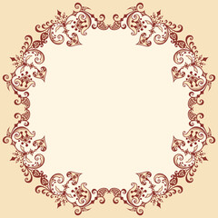 Vector ornamental nature vintage border