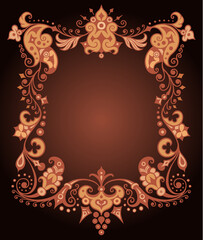 Vector ornamental nature vintage border