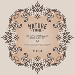 Vector ornamental nature vintage border