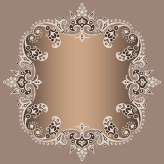 Vector ornamental nature vintage border