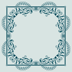 Vector abstract ornamental nature vintage border
