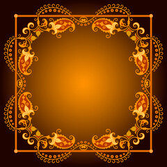 Vector abstract ornamental nature vintage border