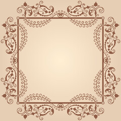 Vector ornamental nature vintage border