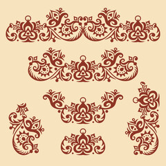 Fototapeta premium Vector ornamental vintage design elements
