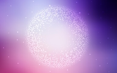 Light Purple, Pink vector layout with cosmic stars. Modern abstract illustration with Big Dipper stars. Smart design for your business advert.