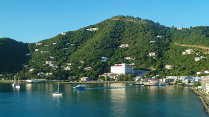 Fototapeta na wymiar Tortola Bay, Road Town, British Virgin Islands