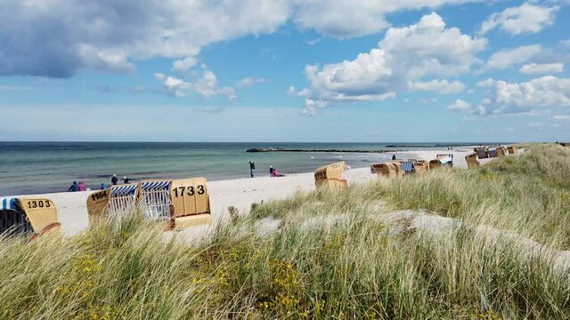 Probstei beach in Kalifornien, Germany at the Baltic Sea