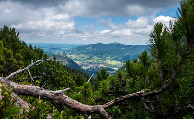 Ausblick von der Ziegelspitze auf Graswang