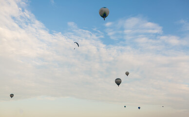 Colorful Hot Air Balloons in Flight