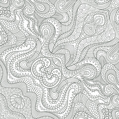 Vector outline ethnic hand drawn background