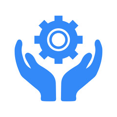 Optimization, performance icon / blue color