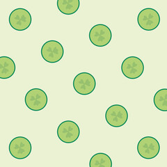 Cucumber sliced pattern. Cucumber texture