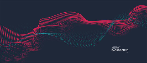 Abstract background with dynamic waves.