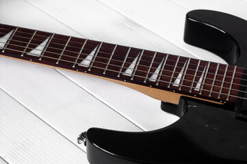 electric guitar on the black background