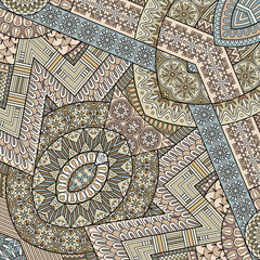 Vector abstract ethnic hand drawn background
