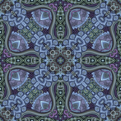 Vector abstract ethnic hand drawn seamless pattern
