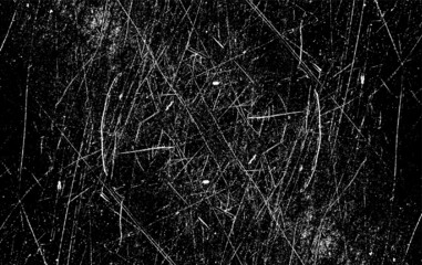 Scratched Grunge Urban Background Texture Vector. Dust Overlay Distress Grainy Grungy Effect. Distressed Backdrop Vector Illustration. Isolated Black on White Background. EPS 10.