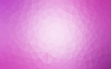 Light Pink vector abstract polygonal pattern. Shining polygonal illustration, which consist of triangles. Template for cell phone's backgrounds.