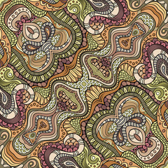 Vector abstract ethnic hand drawn pattern