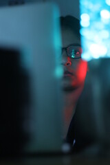 a girl working from home during global corona pandemic.