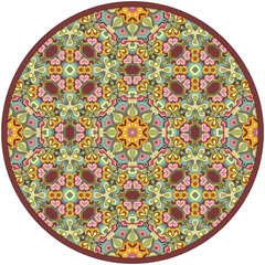 Vector abstract mosaic hand drawn mandala