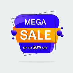 Mega sale up to 50% off vector design
