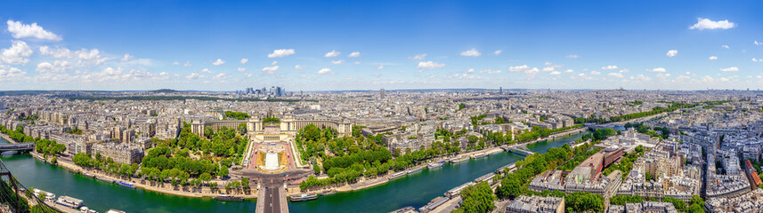 panoramic view at central paris - obrazy, fototapety, plakaty