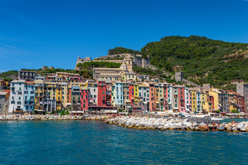 Colorful village in the mediterranean coast