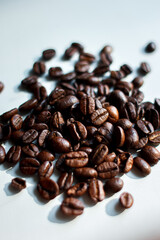 coffee beans on a white background