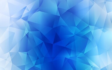 Light BLUE vector triangle mosaic texture. Creative illustration in halftone style with triangles. Polygonal design for your web site.