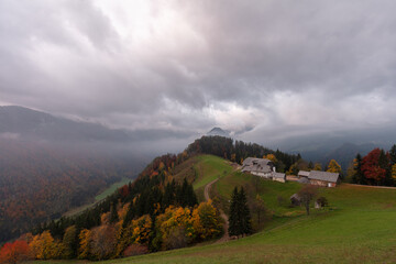 Logar valley in Slovenia in Southern Alps