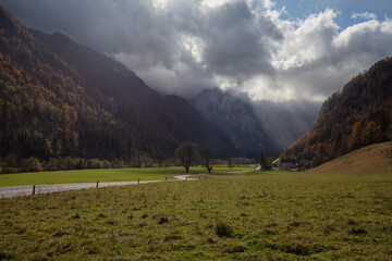 Logar valley in Slovenia in Southern Alps