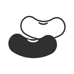 Beans set icon isolated on white background. Vector illustration.