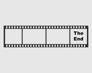 Film strip icon isolated on white background. Vector illustration.