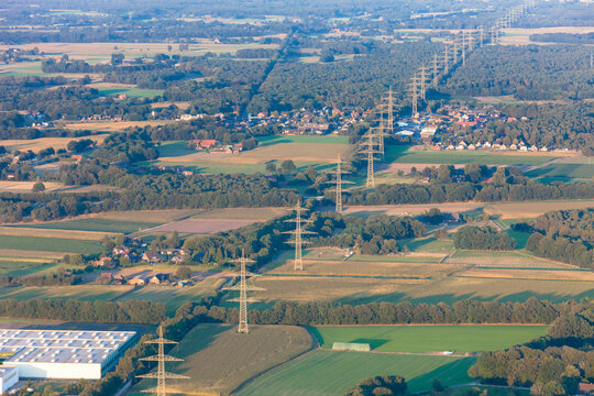 Electricity Pylons in the Lower Rhine Region of Germany