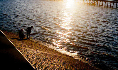atardecer en el muelle
