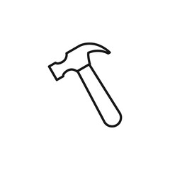 Hammer icon flat vector illustration