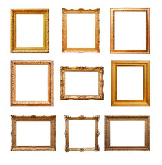 Retro frames isolated on white background