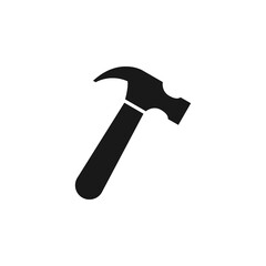 Hammer icon flat vector illustration