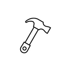 Hammer icon flat vector illustration