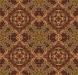Vector ethnic ornamental color seamless pattern