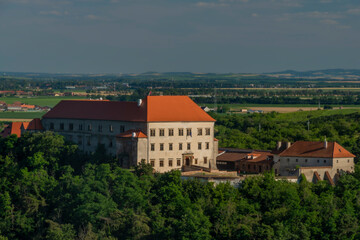 Fototapeta na wymiar View from Chapel of Saint Antonin over Dolni Kounice village in south Moravia