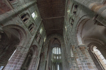 Nave of the abbey church of Mont Saint-Michel
