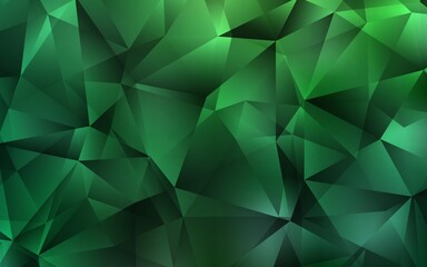 Light Green vector pattern in polygonal style. Modern abstract illustration with colorful triangles. Pattern for commercials.